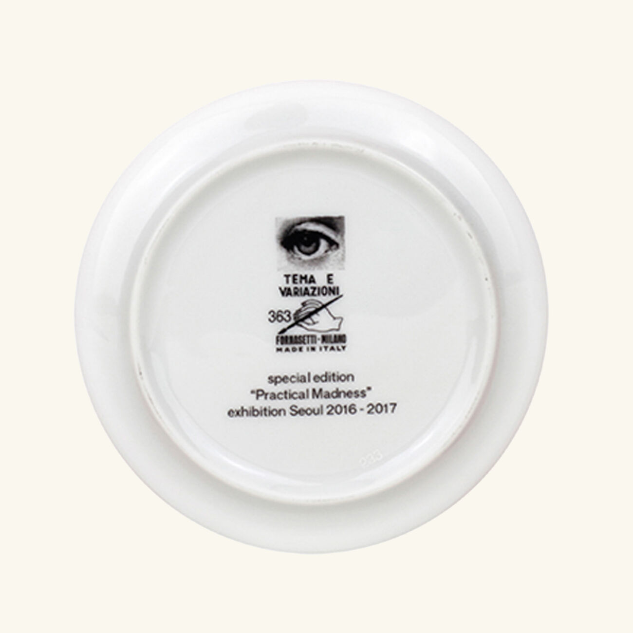 fornasetti tema e variazioni no 363 coaster grey