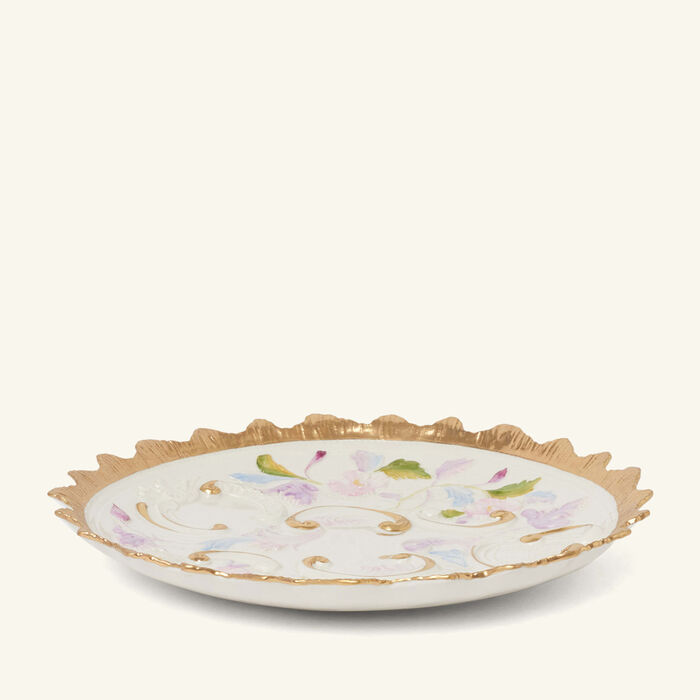villari taormania serving tray round medium white