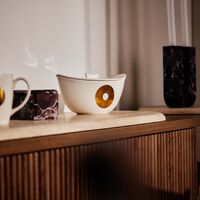 dimlaj qamar serving pot with lid white 23cm