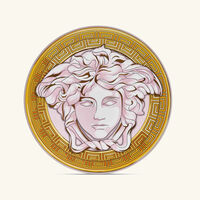 versace medusa amplified pink coin charger plate round pink 33cm