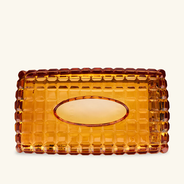 mario cioni   c amber tissue box orange