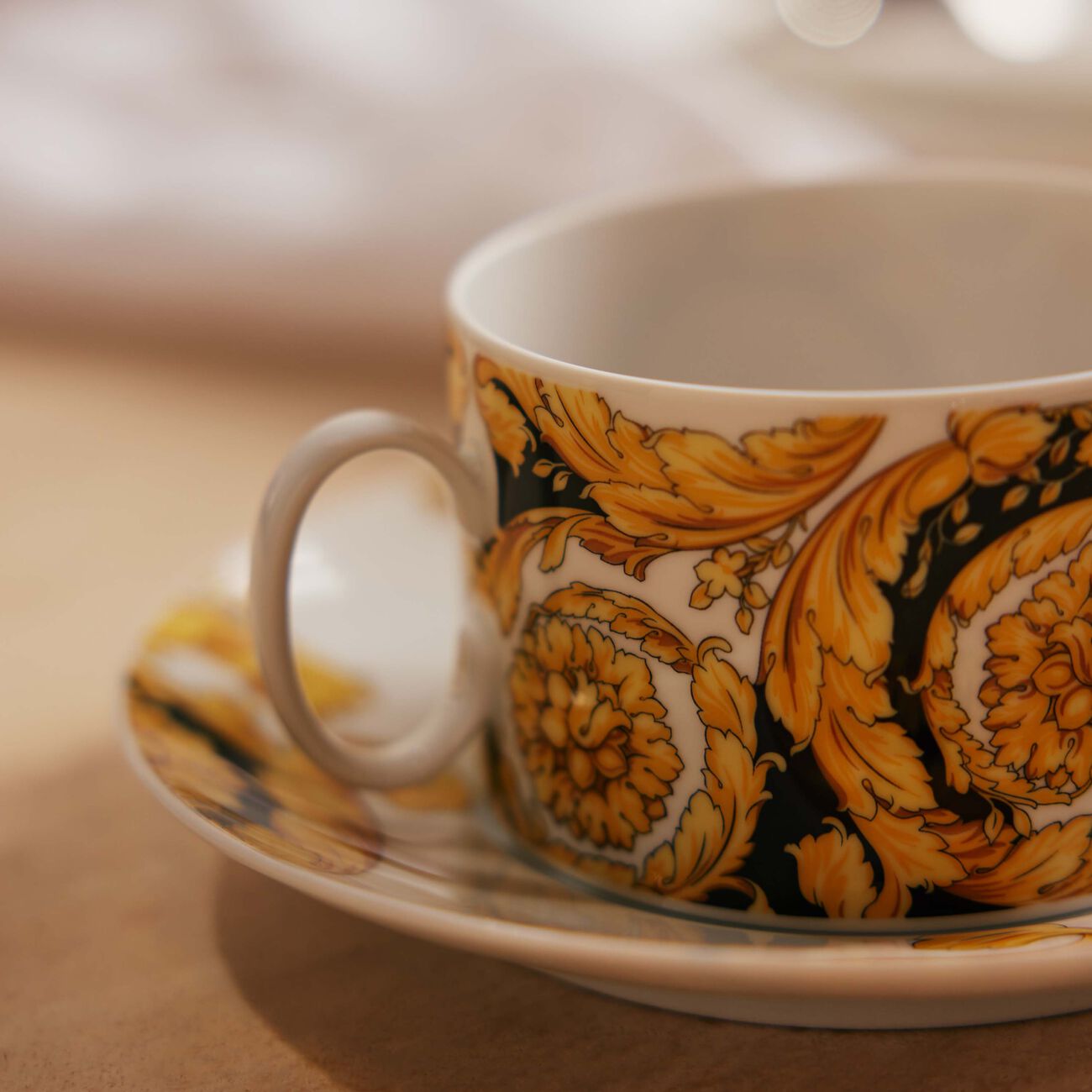 versace barocco 92 tea cup   saucer