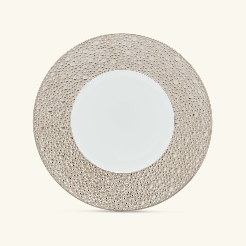bernardaud ecume bread butter plate round silver 16cm