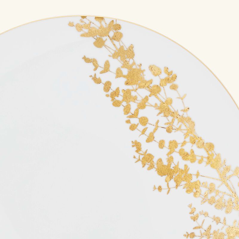 bernardaud vegetal or dinner plate round gold 26cm