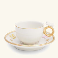 villari butterfly coffee cup saucer multicolor