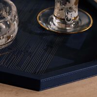 صينية الضيافة حياة زرقاء اللون بتصميم مستطيل 49 × 34 سم دملاج صينية الضيافة حياة زرقاء اللون بتصميم مستطيل 49 34 سم