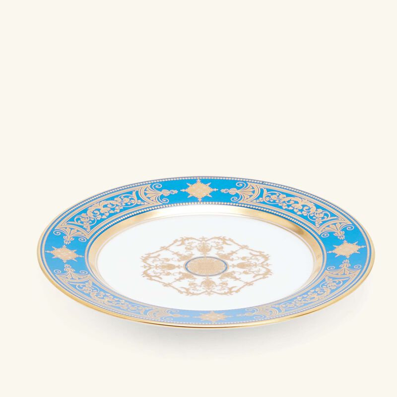 bernardaud aux rois bread   butter plate round blue 16cm