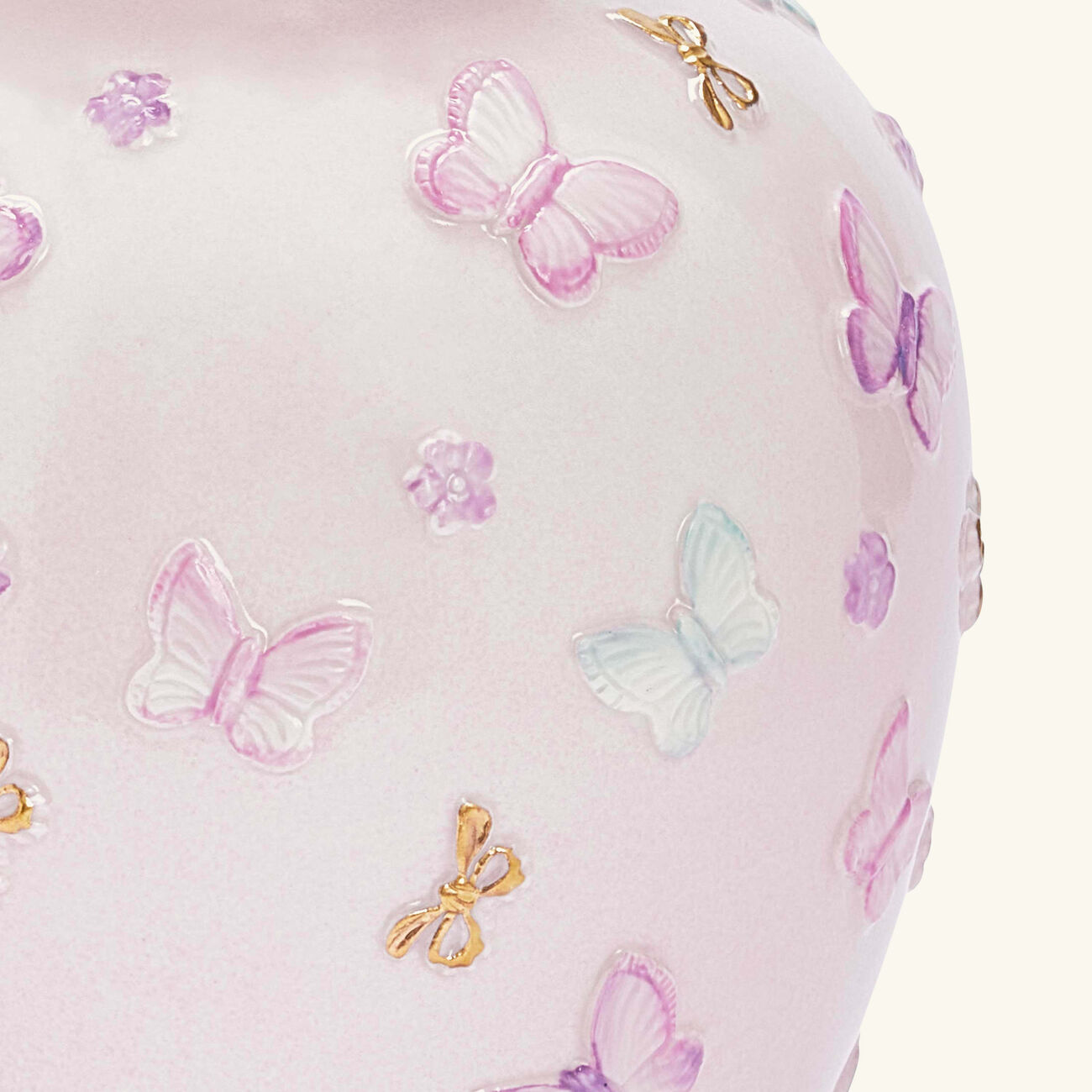 villari butterfly vase small pink