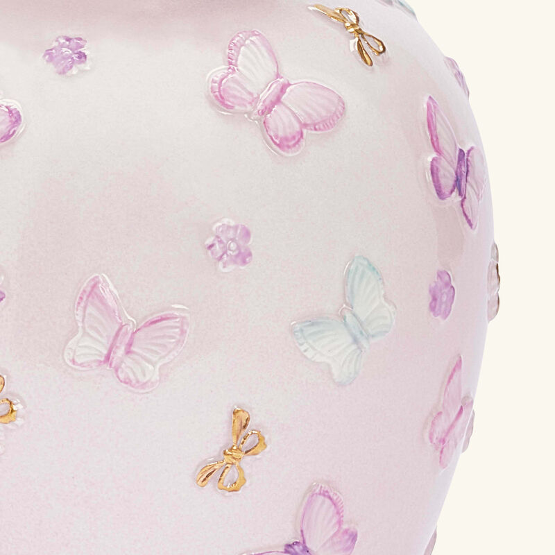 villari butterfly vase small pink
