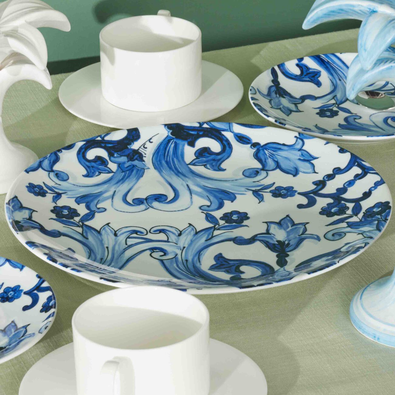 dolce gabbana casa blu mediterraneo charger plate round 31cm