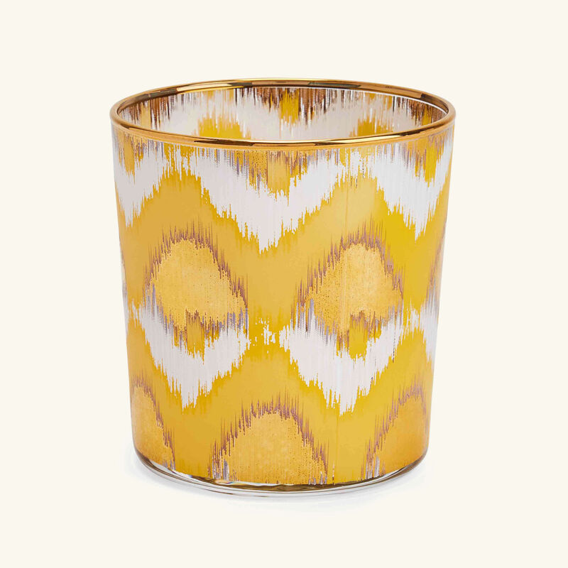 les ottomans ikat tumbler glass gold