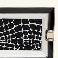 st dupont crocodile ashtray rectangular mini black