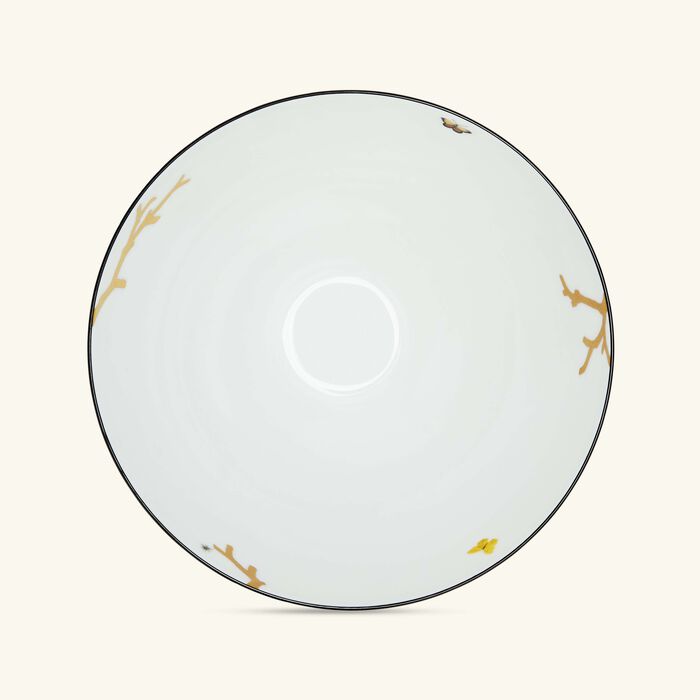 bernardaud aux oiseaux salad bowl gold 27cm