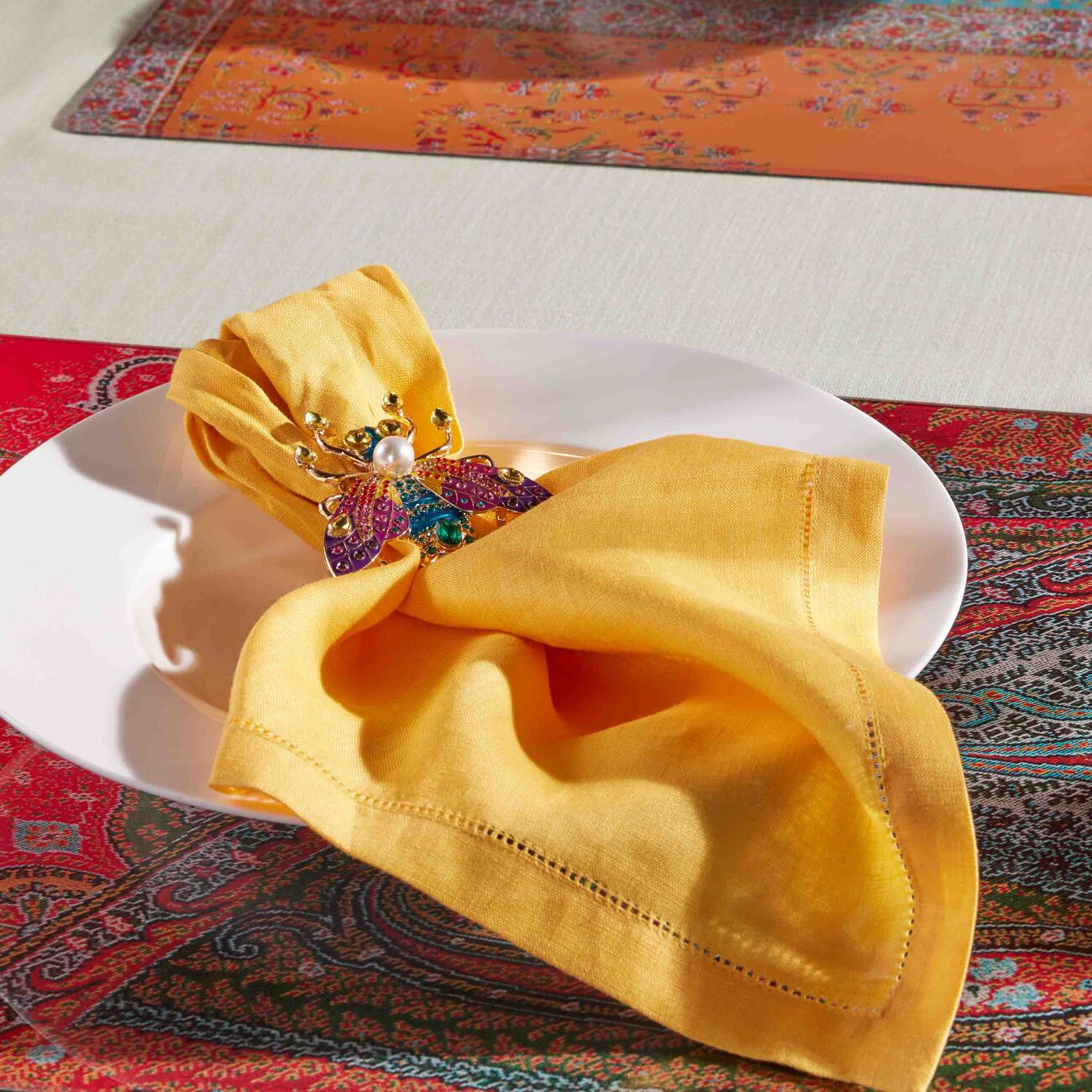 kim seybert glam fly napkin ring set of 4