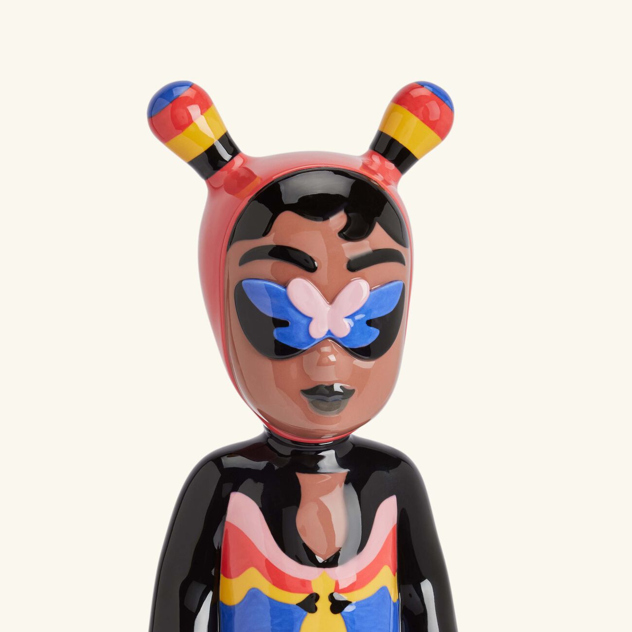 لادرو منحوتة ذا غيست باي جايد كبيرة بنفسجي وبني