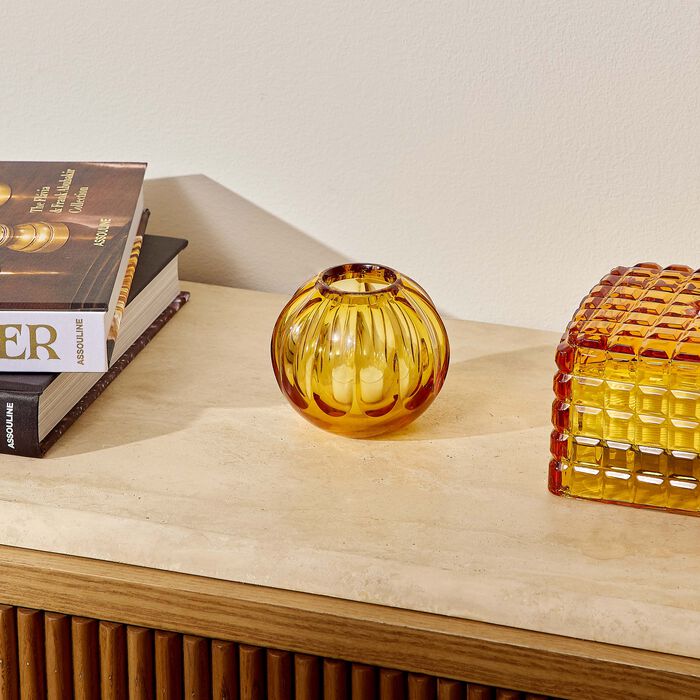 mario cioni   c votive candle holder orange