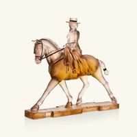 daum andalusian horsewoman sculpture extra large brown limited edition