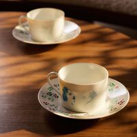 bernardaud marc chagall tea cup   saucer white set of 2