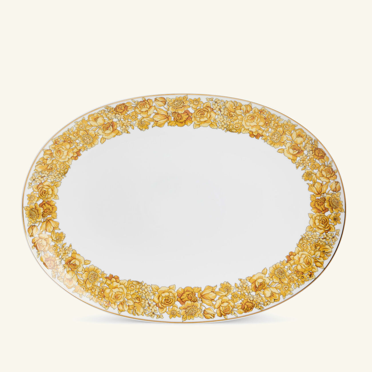 versace medusa rhapsody serving platter oval white 38cm