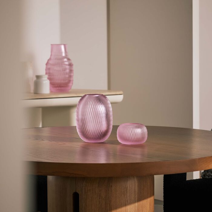 ruckl metamorphosis vase round medium pink