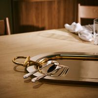 christofle marly dinner knife gold