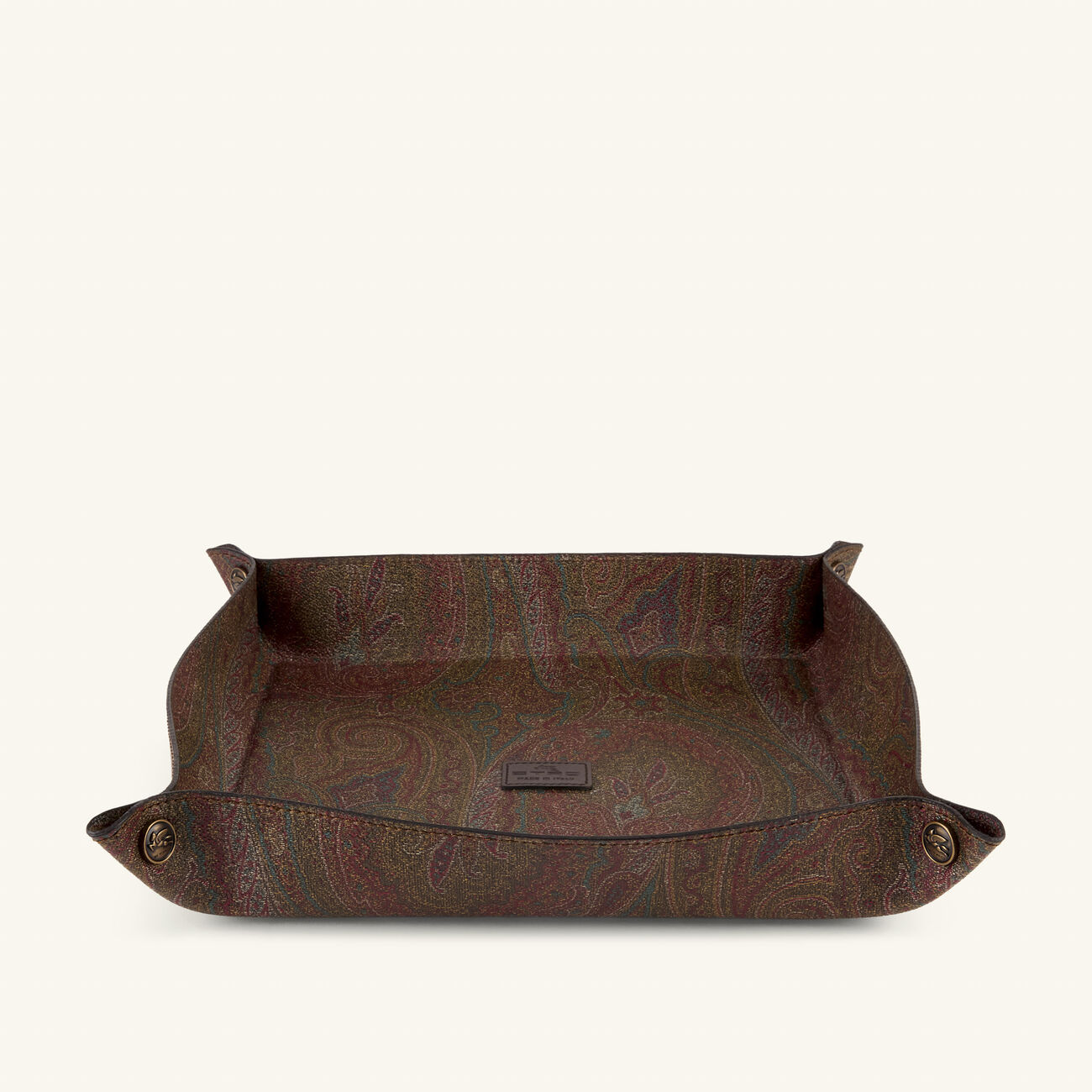 etro arnica decorative tray square brown 25cm