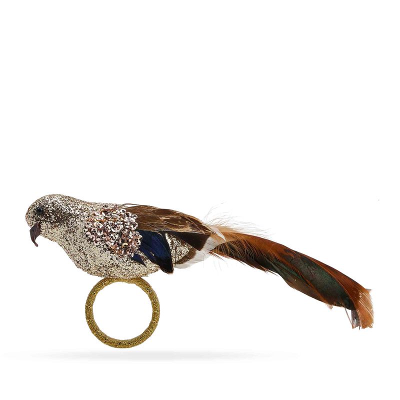 Glam Bird Napkin Ring in Multi, large