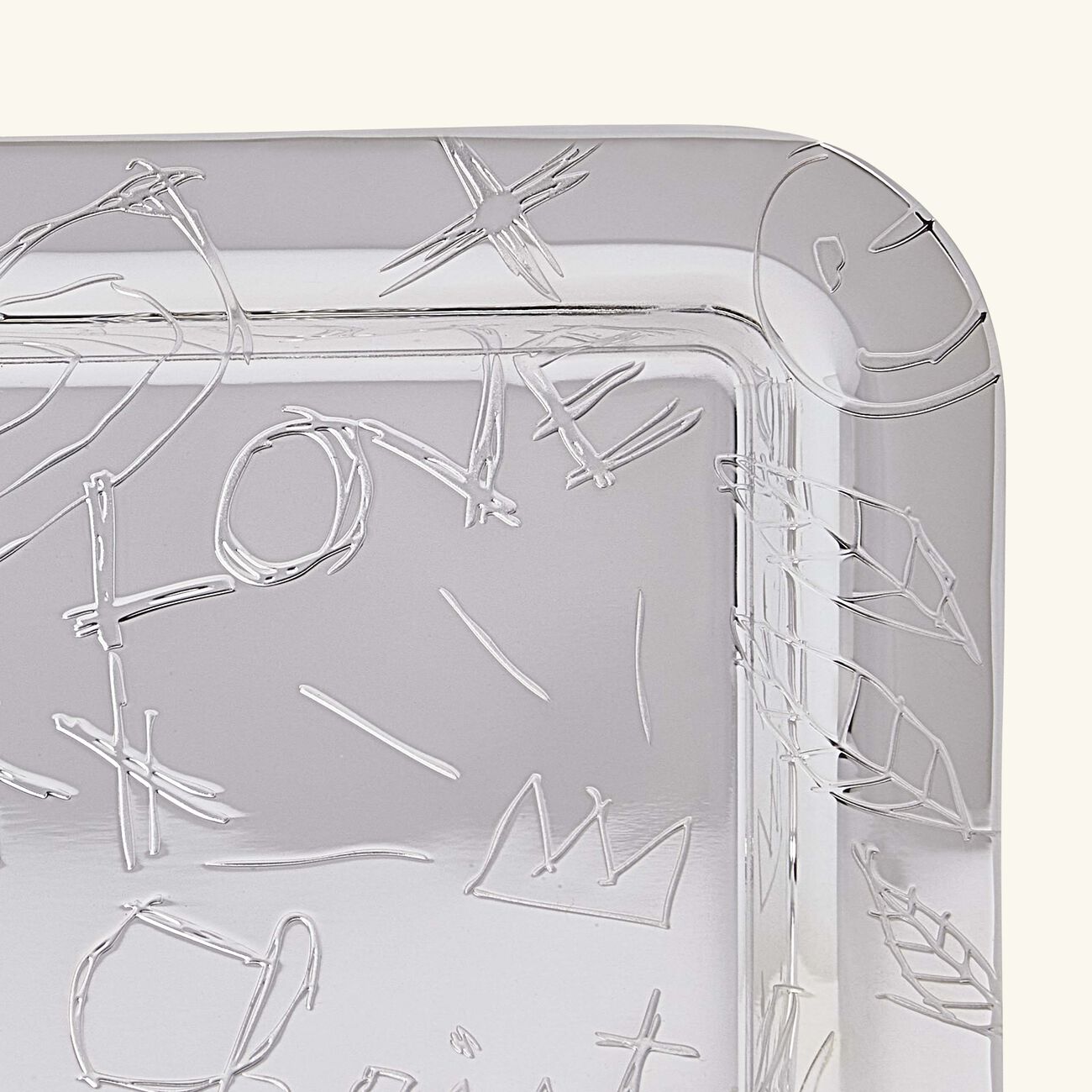 christofle graffiti serving tray rectangular small silver plated