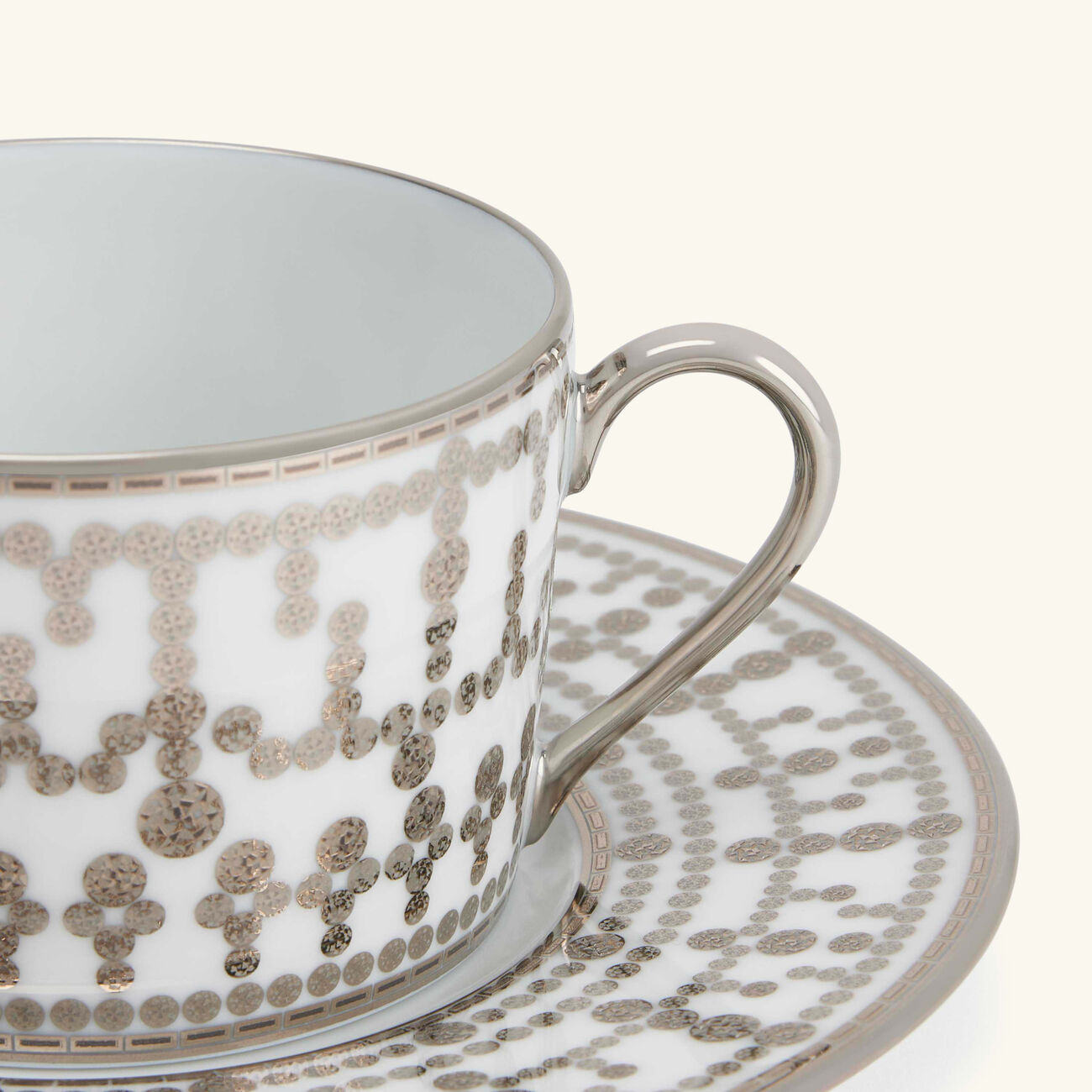 haviland tiara tea cup saucer silver set of 4