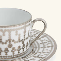 haviland tiara tea cup saucer silver set of 4