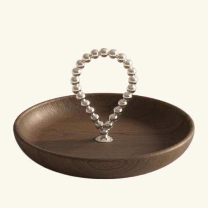Perles Coupelle Decorative Bowl Walnut 17cm christofle perles coupelle decorative bowl walnut 17cm