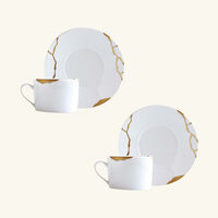 Sarkis Tean Cups And Saucers - Set Of 2 bernardaud sarkis tean cups and saucers set of 2