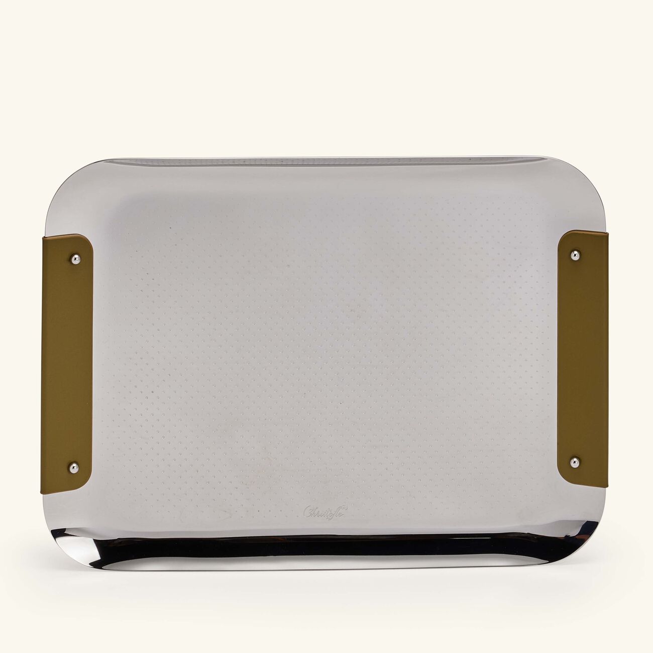 christofle club serving tray rectangular medium stainless steel 32cm