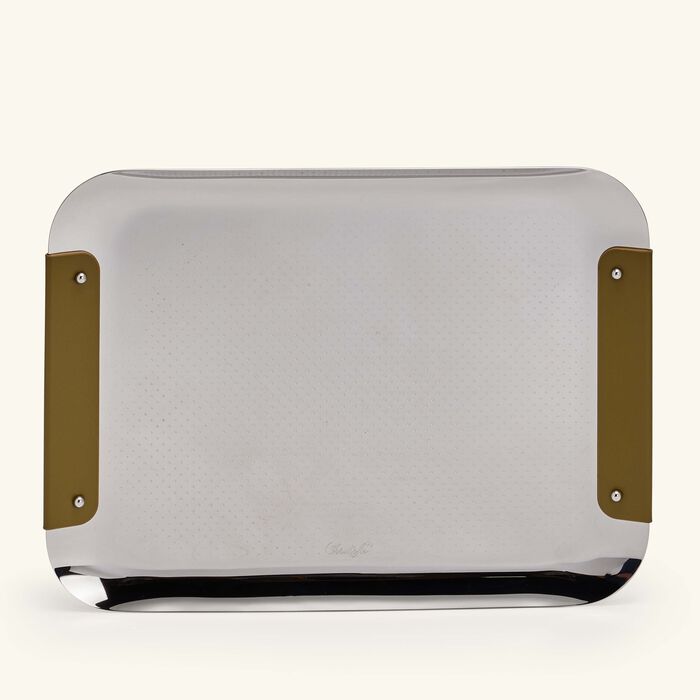 christofle club serving tray rectangular medium stainless steel 32cm