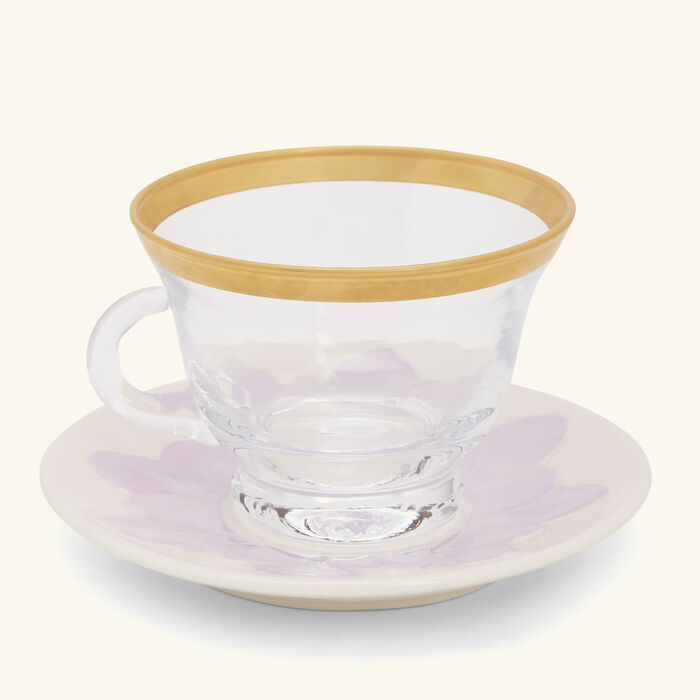villari peacock lilac   gold cappuccino cup   saucer