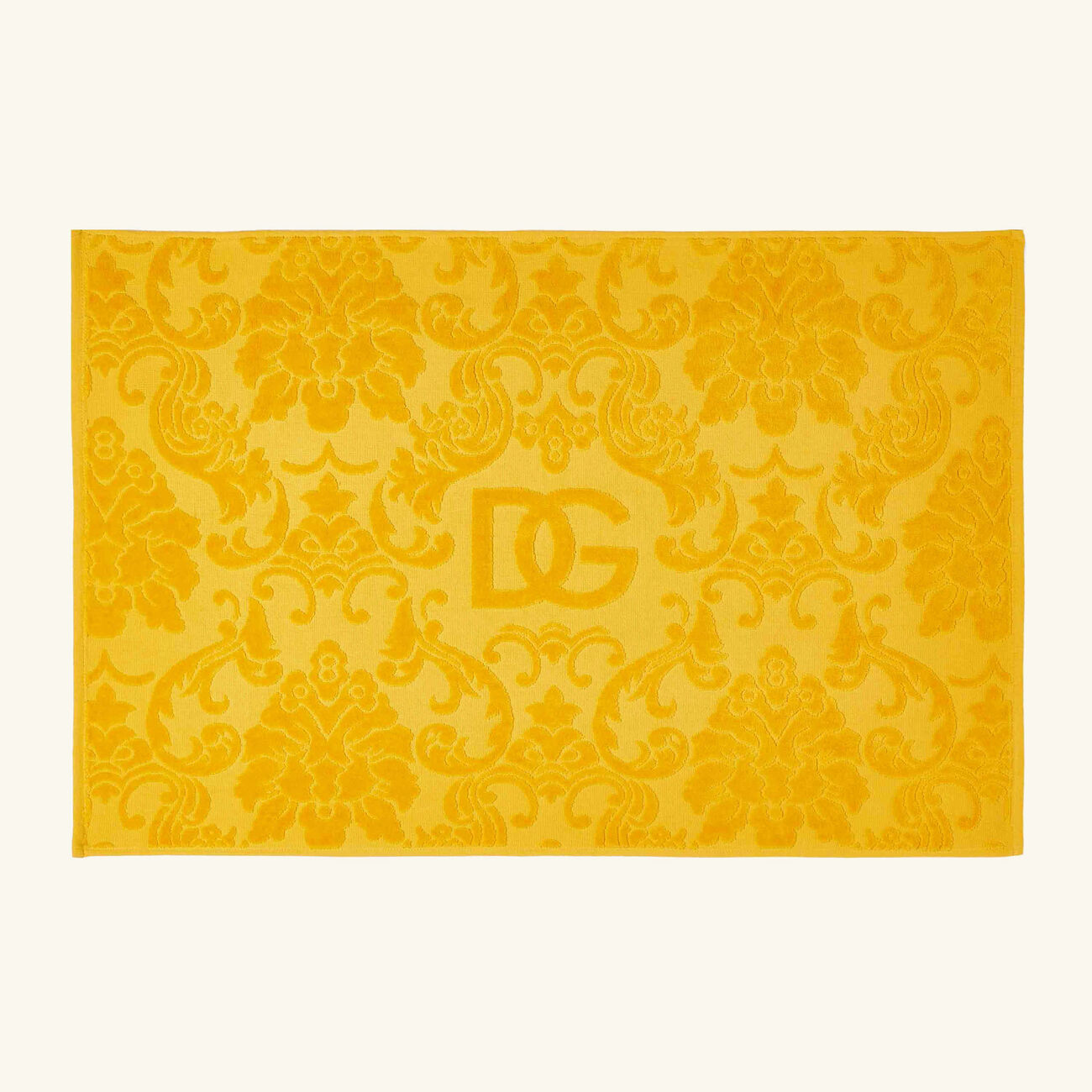dolce gabbana casa terry cotton bath mat yellow