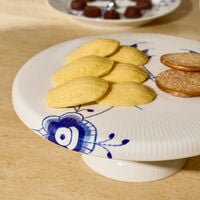 royal copenhagen blue fluted mega cake stand white