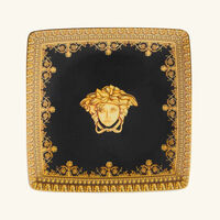 versace i love baroque trinket tray square black 11cm