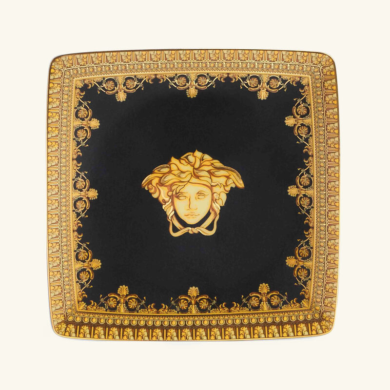 versace i love baroque trinket tray square black 11cm