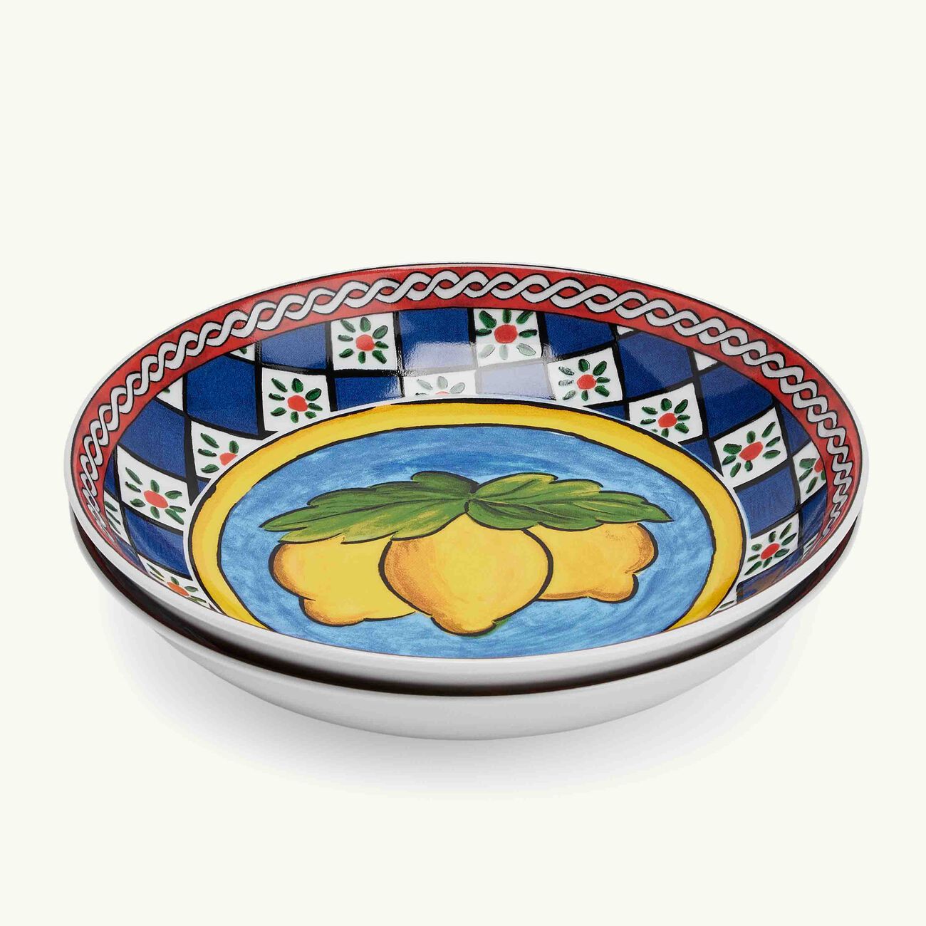 dolce gabbana casa carretto soup plate round 20cm set of 2