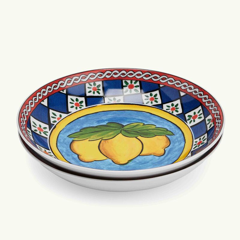 dolce gabbana casa carretto soup plate round 20cm set of 2