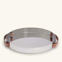 ralph lauren home wyatt serving tray round medium silver