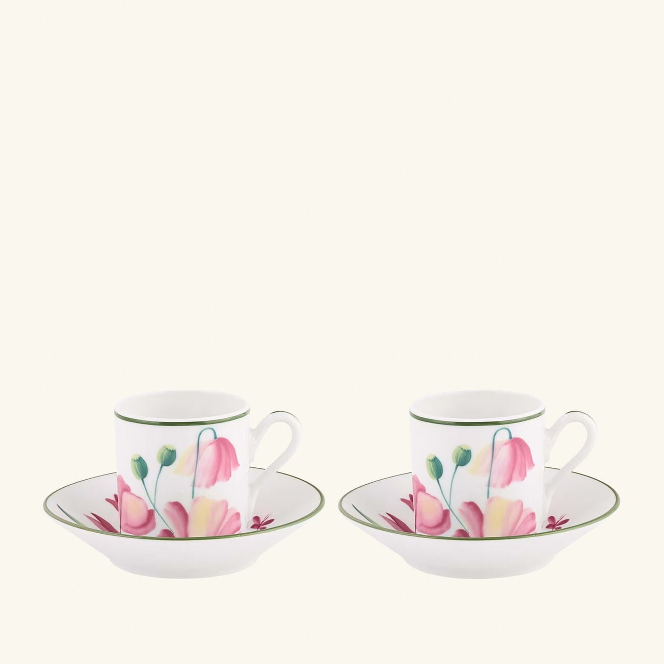 ginori 1744 florenza malva impero coffee cup pink set of 2