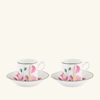 ginori 1744 florenza malva impero coffee cup pink set of 2