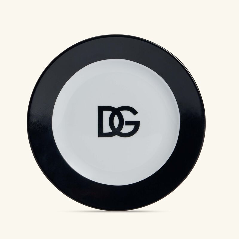 DG Logo Bread Plate Round 17cm Set Of 2 dolce gabbana casa dg logo bread plate round 17cm set of 2