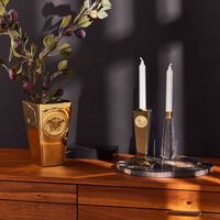 versace medusa candle holder gold