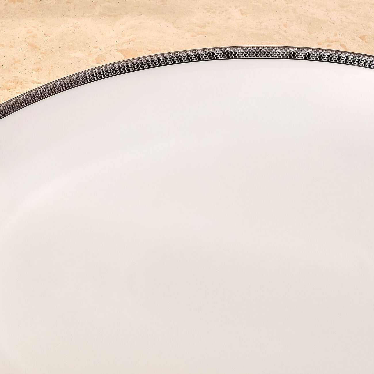 bernardaud maille platine serving platter oval white 38cm