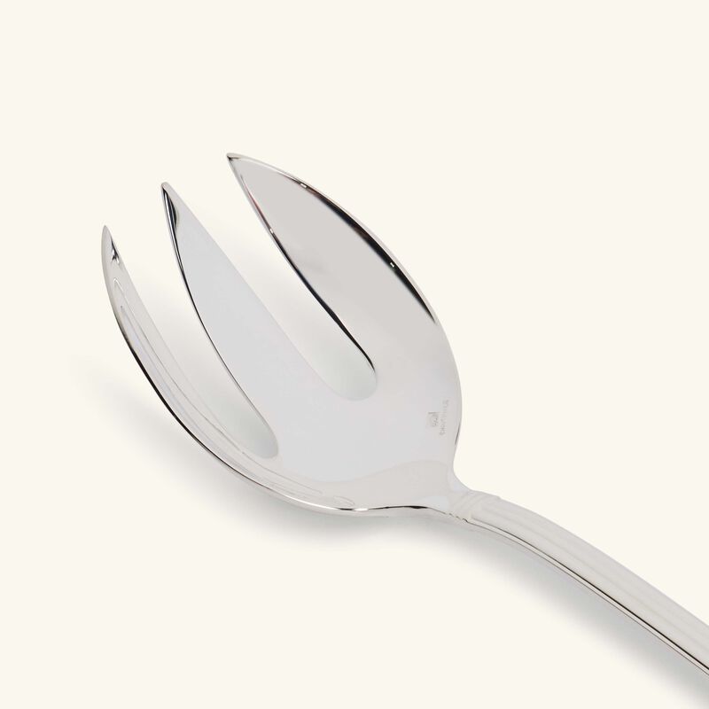 christofle aria salad serving fork silver plated