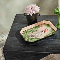 les ottomans fauna serving tray large pink