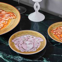 Medusa Amplified Pink Coin Bread & Butter Plate Round Pink 17cm versace medusa amplified pink coin bread butter plate round pink 17cm